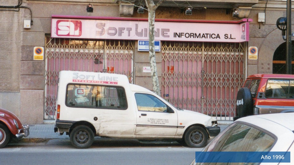 imagen de la fachada de la oficina de sofline en el año 1996